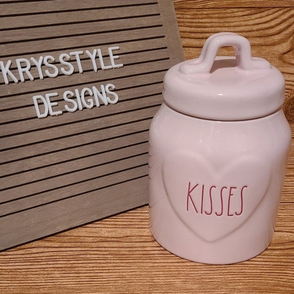 Rae Dunn Kitchen Rae Dunn Kisses Heart Small Canister Poshmark